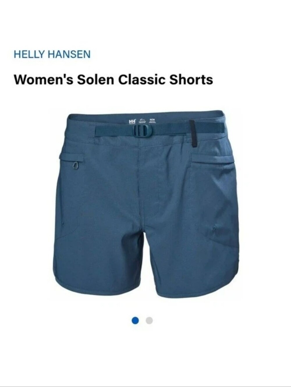 Helly Hansen Women's Solen Classic Recycled Shorts 5" Deep Steel L